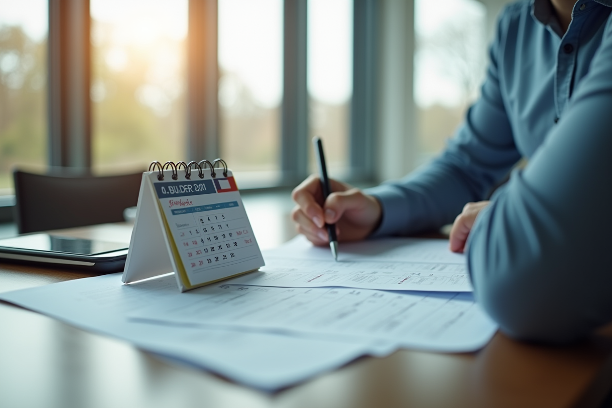 Personne au bureau remplissant papier avec permis de conduire français