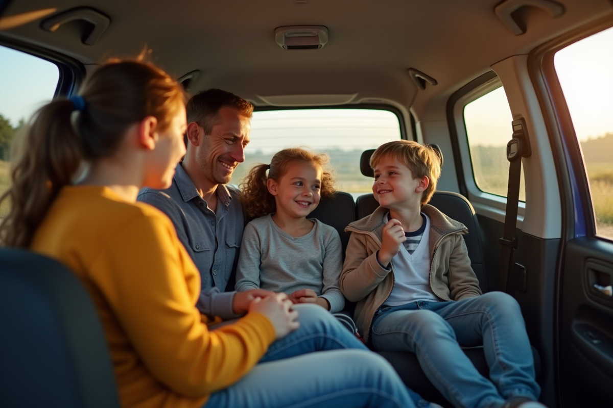 Famille avec enfants dans l