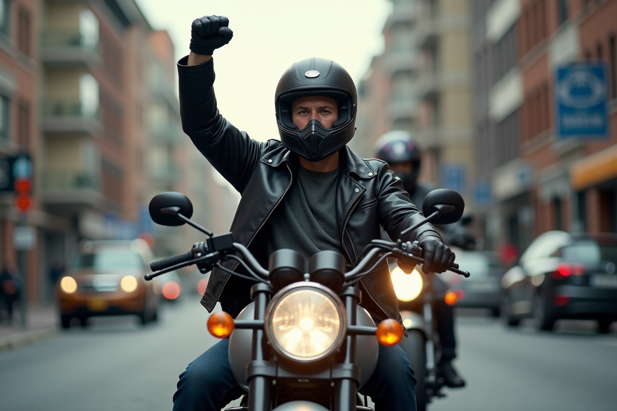 motard poing