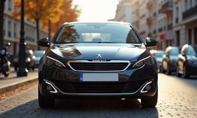 Peugeot 308 GT stationnée en ville en plein jour